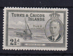 Turks & Caicos Is: 1950   KGVI   SG225    2½d      MH - Turks- En Caicoseilanden