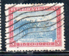 ARGENTINA 1920 CREATION OF NATIONAL FLAG 5c USED USADO OBLITERE' - Gebruikt