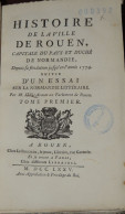 SERVIN - Histoire De La Ville De ROUEN... E.O. Edition De Rouen 1775  2/2 Vol. - 1701-1800