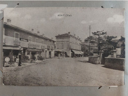 AGAY - BELLE CPA ANIMEE, COMMERCES GALERIES ESTEREL + HOTEL RESERVE  - ECRITE +  TIMBRE NEUF SEMEUSE N° Yvert 237 - Saint-Raphaël