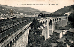 Tarare Viaduc Du P.L.M. Train Locomotive Rhône 69170 N°52 Cpa Ecrite Au Dos En B.Etat - Tarare