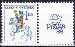 ** Tchécoslovaquie 1987 Mi 2930 Zf (Yv 2741 Avec Vignette), (MNH)** - Unused Stamps