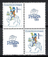 ** Tchécoslovaquie 1987 Mi 2930 Zf (Yv 2741 Avec Vignette), (MNH)** - Unused Stamps