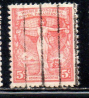 ARGENTINA 1921 ALLEGORY PAN-AMERICA 5c USED USADO OBLITERE' - Usati