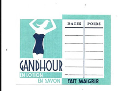 CR94 - ETIQUETTE MARQUE POIDS GANDHOUR - LOTION SAVON - 8 X 6 CM - Etichette