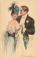 Illustrateur Illustration S Bompard Couple Elegant Romantisme Mode Serie 988 3 Art Deco - Bompard, S.