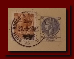 1981 Italia Intero Sir. £120 Vg Borgo A Buggiano X San Giuliano Terme 2scans - Stamped Stationery