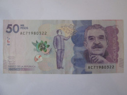 Colombia 50000 Pesos 2015 Banknote Gabriel Garcia Marquez(Nobel Prize 1982),see Pictures - Colombia