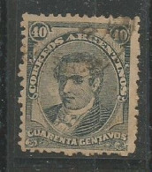 Moreno 40c Pizarra Claro Dentado 11 1/4 - Used Stamps