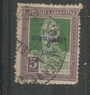 San Martin $5 Gris Y Lila Verde - Used Stamps