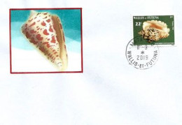 Timbre La Conque Argentée De WALLIS & FUTUNA, Sur Lettre De Mata Utu - Conchiglie