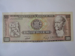 Peru 500 Soles De Oro 1972 Banknote,see Pictures - Perú