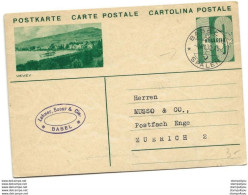 207 - 35 - Entier Postal Avec Illustration "Vevey" Superbe Cachet à Date Basel 1932 - Entiers Postaux