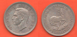 South Africa 5 Shillings 1949 Sud Africa Suid Afrika Silver Coin  King Georgius VI° - Sudáfrica