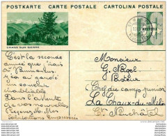 21-76 - Entier Postal Avec Illustration "Crans Sur Sierre/Valais" Superbe Cachet à Date St Martin 1932 - Entiers Postaux