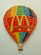 Pin's Mc DONALD'S - MONTGOLFIERE - GROS PIN'S 2 ATTACHES - Mongolfiere