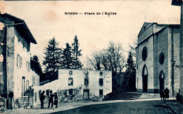 Ronno Canton Amplepuis Place De L'Eglise Rhône 69550 Dos Vert Cpa Tardive Voyagée En 1926 En B.Etat - Autres & Non Classés