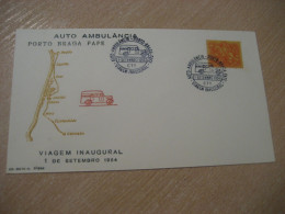 PORTO - BRAGA - FAFE 1954 Viagem Inaugural Auto Ambulancia Van Truck Cancel Cover PORTUGAL - Camiones