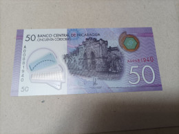 Billete Nicaragua, 50 Córdobas, Año 2014, Numero Bajo, Serie A00881940, UNC - Nicaragua