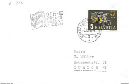 54 - 84 - Enveloppe Avec Oblit Spéciale "Zürcher Knabenschiessen 1956" - Marcophilie