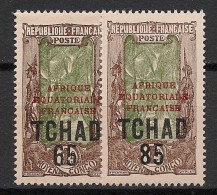 TCHAD - 1925 - N°YT. 45 à 46 - Série Complète - Neuf Luxe ** / MNH / Postfrisch - Unused Stamps