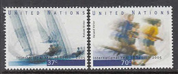 2005 United Nations Sports Sailing Complete Set Of 2  MNH  @ BELOW FACE VALUE - Nuevos