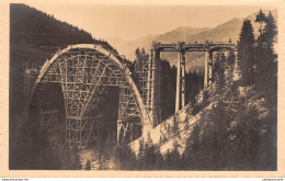 CPA  Suisse, LANGWIES, Construction Of Viaduct, Chur - Arosa - Bahn,  Carte Photo - Langwies