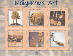 2006 United Nations New York Indigenous Art Musical Instruments  Miniature Sheet Of 6 MNH  @ BELOW FACE VALUE - Neufs