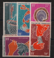 POLYNESIE - 1970 - Poste Aérienne PA N°YT. 34 à 38 - Huitre - Série Complète - Neuf Luxe** / MNH / Postfrisch - Unused Stamps