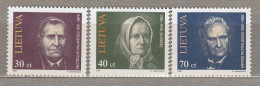 LITHUANIA 1995 Famous People MNH(**) Mi 584-586 # Lt715 - Lithuania