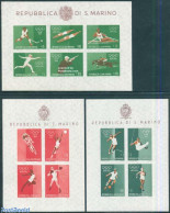 San Marino 1960 Olympic Games 3 S/s (normally Somewhat Brown Gum), Mint NH, Nature - Sport - Horses - Basketball - Cyc.. - Neufs