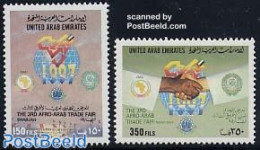 United Arab Emirates 1997 Arab Trade Fair 2v, Mint NH, Various - Export & Trade - Usines & Industries