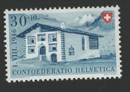 1946 House In Engadin Michel CH 474 Stamp Number CH B157 Yvert Et Tellier CH 431 Stanley Gibbons CH 470 Xx MNH - Ongebruikt