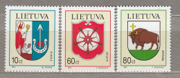 LITHUANIA 1994 Coat Of Arms MNH(**) Mi 563-565 # Lt717 - Stamps