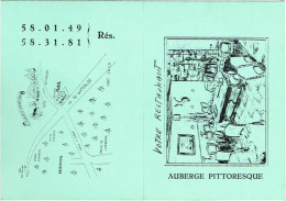 Carte Visite. Restaurant Auberge Pittoresque. - Visitenkarten