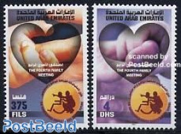 United Arab Emirates 2004 Family Meeting 2v, Mint NH, Health - Disabled Persons - Handicaps