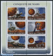 Comoros 2008 Mars Exploration 6v M/s, Mint NH, Transport - Space Exploration - Comores (1975-...)