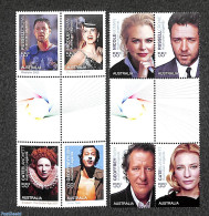 Australia 2009 Actors 8v, Gutterpairs, Mint NH - Unused Stamps