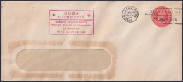 1949-EP-202 CUBA REPUBLICA 1949 LG2194 2c J. G. GOMEZ FDC RED COVER POSTAL STATIONERY.  - Otros & Sin Clasificación