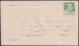 1971-EP-43 CUBA 1971 3c JOSE A. ECHEVARRIA POSTAL STATIONERY COVER UNUSED.  - Other & Unclassified
