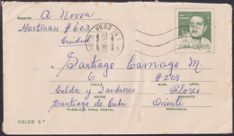 1972-EP-72 CUBA 1972 3c JOSE A. ECHEVARRIA POSTAL STATIONERY COVER USED.  - Otros & Sin Clasificación