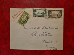 LETTRE Sénégal Dakar Pour LA CHATRE INDRE 1941 - Covers & Documents
