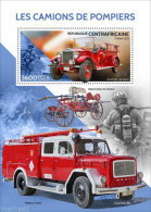 Central Africa 2022 Fire Engines, Mint NH, Transport - Fire Fighters & Prevention - Firemen