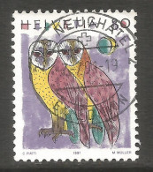 SWITZERLAND. 80c OWL USED NEUCHATEL POSTMARK. - Usados