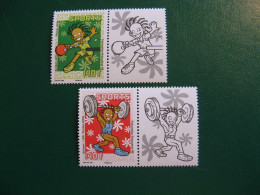 P0LYNESIE POSTE ORDINAIRE N° 840/841  AVEC INTERCALAIRES TIMBRES NEUFS ** LUXE - MNH -  FACIALE 2,35 EUROS - Neufs