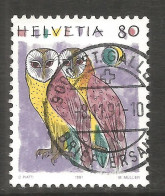 SWITZERLAND. 80c OWL USED ST GALLEN POSTMARK. - Used Stamps