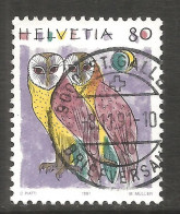 SWITZERLAND. 80c OWL USED ST GALLEN POSTMARK. - Oblitérés