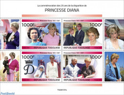 Togo 2022 25th Memorial Anniversary Of Princesse Diana, Mint NH, History - Charles & Diana - Kings & Queens (Royalty) .. - Familles Royales