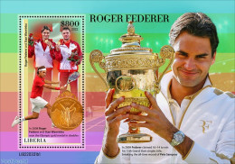 Liberia 2022 Roger Federer, Mint NH, Sport - Tennis - Tennis