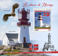 Niger 2022 Lighthouses Of Norway, Mint NH, Nature - Various - Birds - Lighthouses & Safety At Sea - Lighthouses